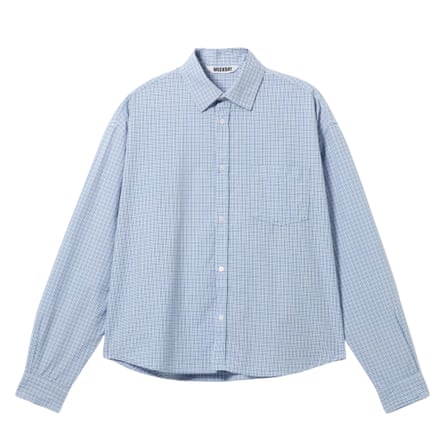 WEEKDAY BOXY LONG-SLEEVED COTTON POPLIN SHIRT