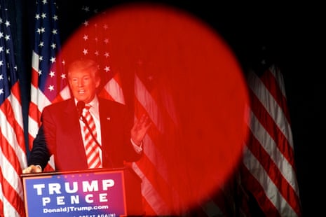 a man in red light