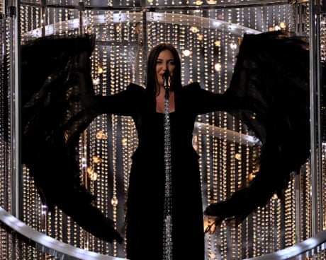 Yuval Raphael represents Israel with the song New Day Will Rise during the grand final of the Eurovision Song Contest 2025.