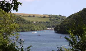 A view from Agatha Christie’s estate on the River Dart in Devon