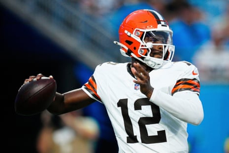 Shedeur Sanders shines on NFL preseason debut as LeBron takes notice | Cleveland Browns | The Guardian
