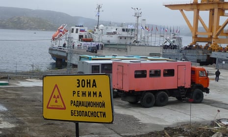 The Rossita gets ready to disembark with the first of Andreyeva Bay’s Soviet-era spent nuclear fuel to take it to a safer storage