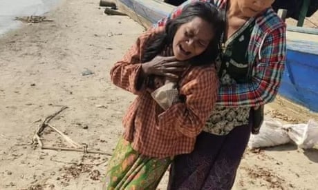 Kyi weeps after discovering the body of her 28-year-old son, Chan Tar, following his arrest by Myanmar junta soldiers.