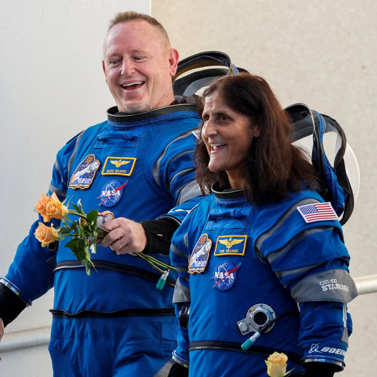 Two US astronauts stuck in space as Boeing analyzes Starliner problems | Boeing | The Guardian