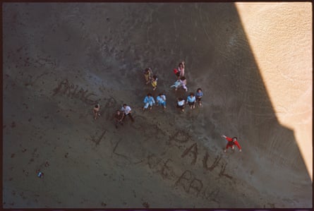 The Beatles A message from fans on the beach outside the band’s hotel in Miami