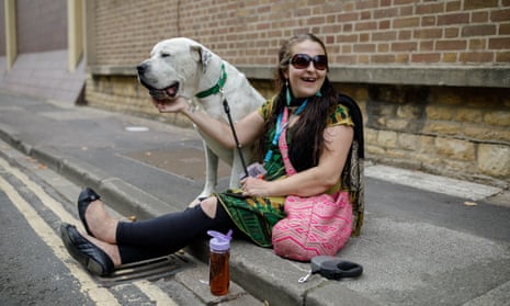 Sharron Maasz and her dog, Jack, in Oxford.