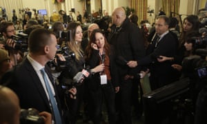 M5S’s Paola Taverna speaks after polling stations closure at the electoral headquarters of Five-Star Movement in Rome