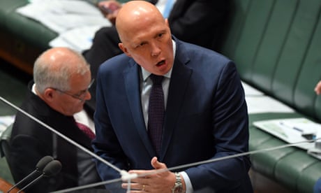 Minister for Defence Peter Dutton during Question Time in the House of Representatives at Parliament House in Canberra, Tuesday, February 15, 2022. (AAP Image/Mick Tsikas) NO ARCHIVING