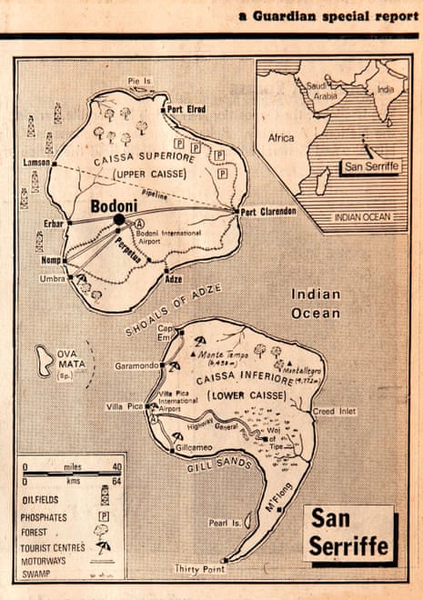 Map of San Serriffe, from the Guardian special report
