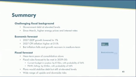 A summary of the OBR’s latest outlook