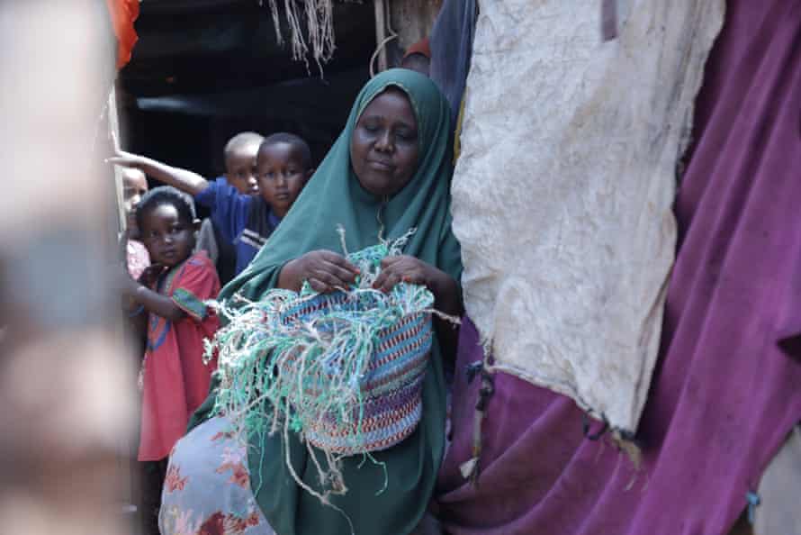 Fadumo Ali Mohamed with her children.