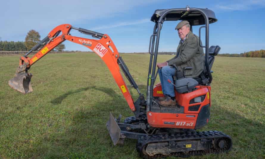 ‘I’ve even bought a check shirt’ … Clarkson and his digger.