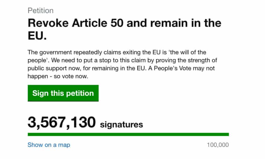 Petition to revoke article 50.