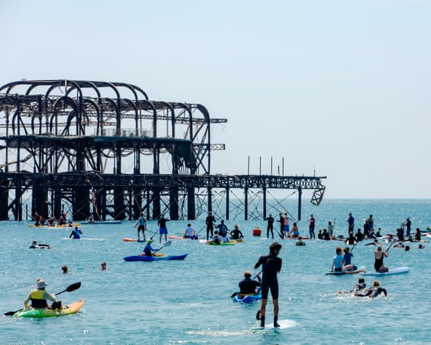 People having fun in Brighton