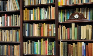 A full bookcase at the Princess Grace Irish Library in Monaco.