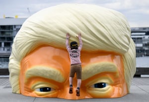 An artwork depicting Donald Trump in Sydney, Australia