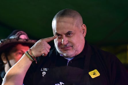 Paraguayo ‘Payo’ Cubas at a rally in San Lorenzo, Paraguay, on 22 April 2023.