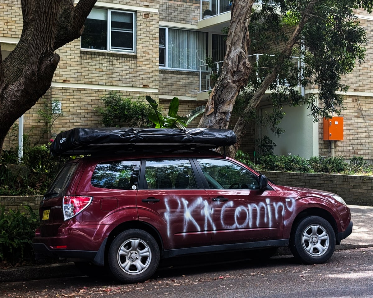 A car vandalised in Woollahra in November 2024.