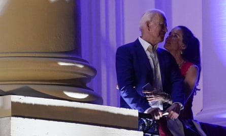 Biden with his daughter Ashley as they view fireworks during an Independence Day celebration on the South Lawn of the White House.