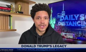 Trevor Noah on Trump’s consistency as President: “The victimhood and racial resentment that came down that escalator in 2015 — those are the same that ended up at the Capitol on January 6th.”