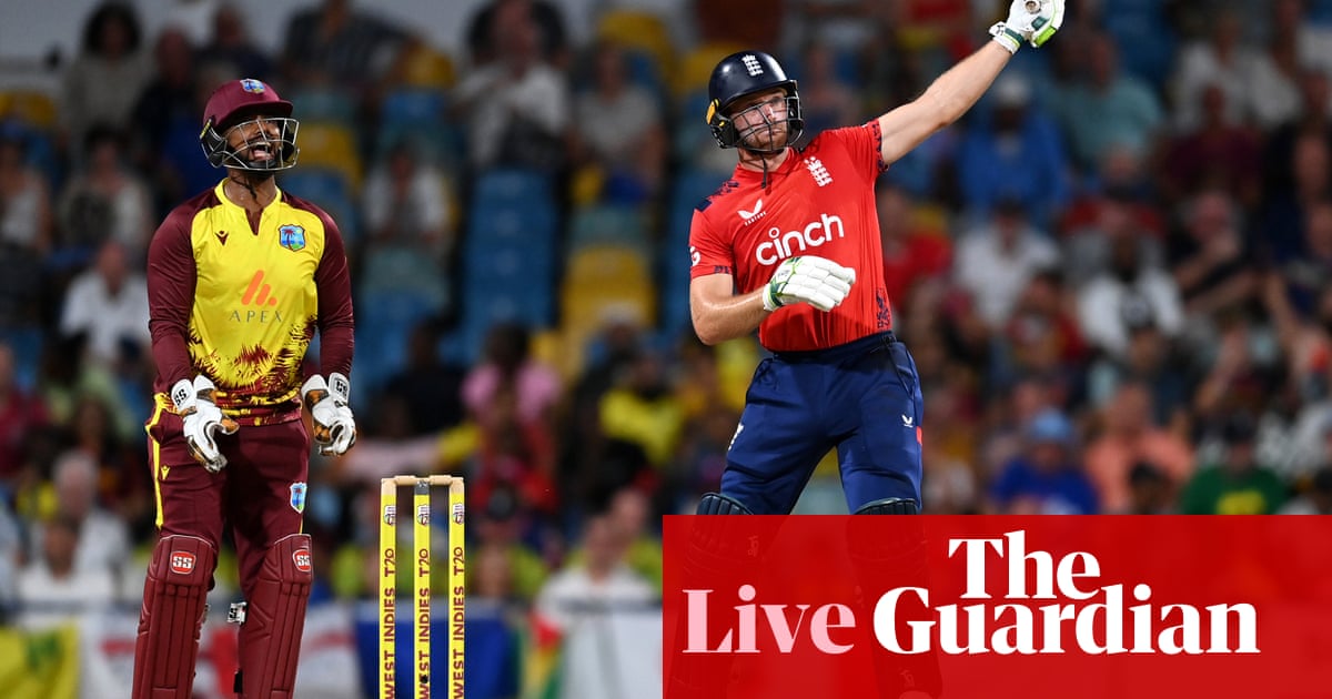 West Indies v England: second men’s T20 cricket international – as it happened