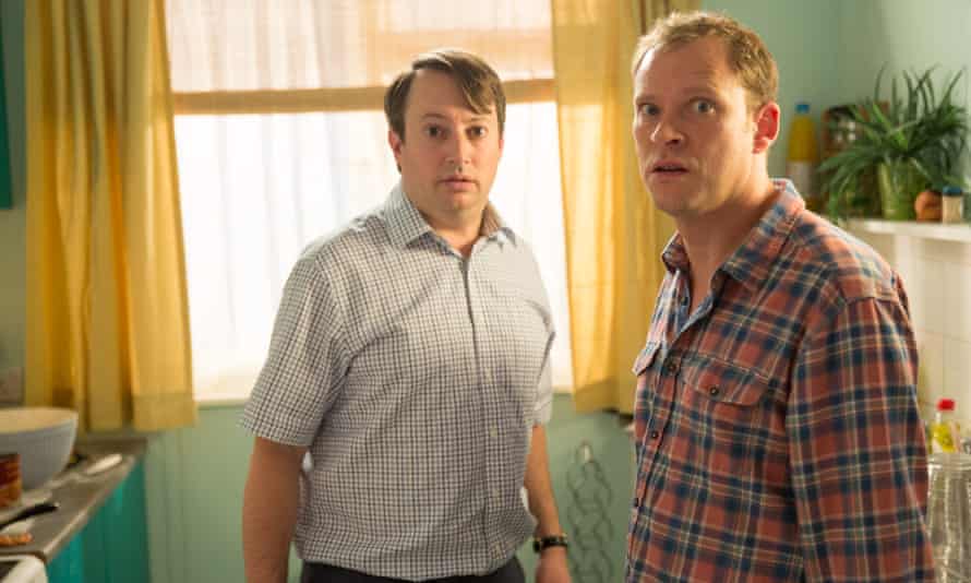 Robert Webb, right, and David Mitchell in Peep Show, 2015
