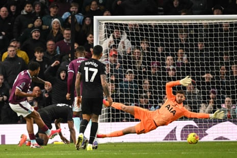Burnley’s Lyle Foster tucks the ball home with his right foot to put the home side ahead.