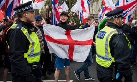 Far-right demonstration falls flat as only 300 turn up to London march | The far right | The Guardian