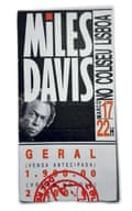 Cristina Martins’s ticket to see Miles Davis at Lisbon Coliseum.