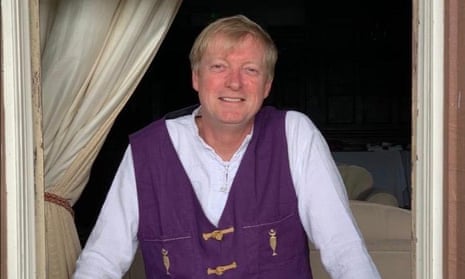 Tom Lishman, pictured at an event in the UK in July 2018, wearing a Tolemac waistcoat.