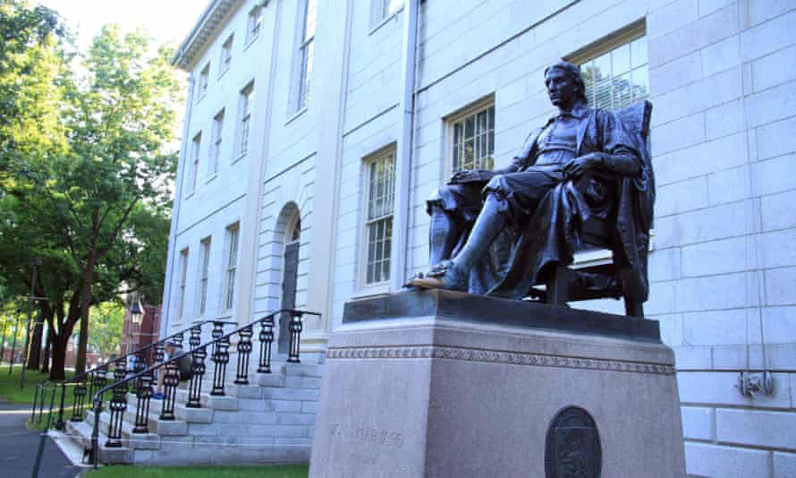 john harvard statue on harvard campus