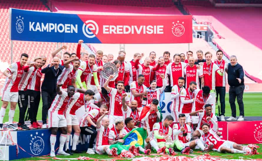 Ajax, without Onana, celebrate their Eredivisie championship in May