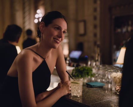 Woman in black dress