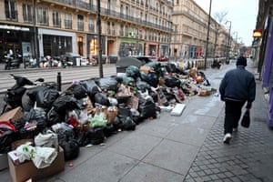 Stacks of rubbish in Marseille, France