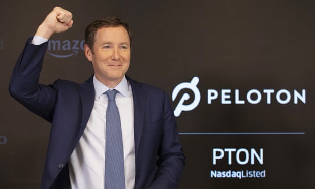 Peloton’s outgoing chief executive John Foley in 2019. Peloton is currently valued at about $9bn, having risen in value on speculation of a takeover.