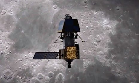 An artist’s impression of India’s Chandrayaan-2 in orbit.