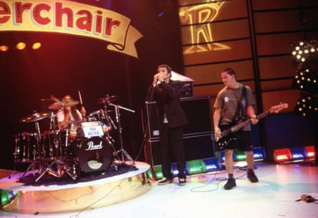 Dylan Lewis, centre, performs with Silverchair