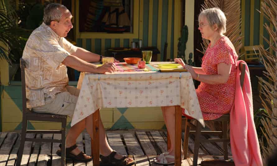 Panama fakers … Eddie Marsan as John Darwin and Monica Dolan as Anne Darwin in The Thief, His Wife and the Canoe.