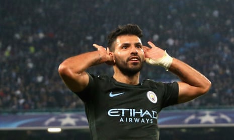 Sergio Agüero’s goal against Napoli was his 178th for Manchester City in 264 games and with it he passed Eric Brook’s 78-year-old scoring record.