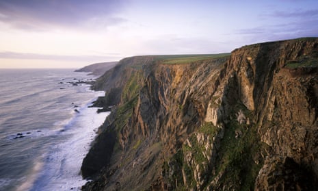 ‘There’s an uncanny quality to the coast’ … the cliffs above Sandymouth beach, near Bude.