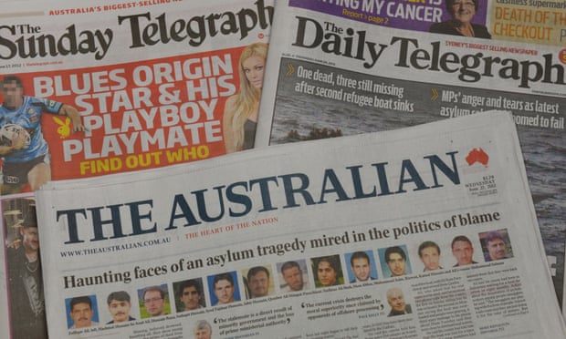 A selection of News Corp Australian newspapers.