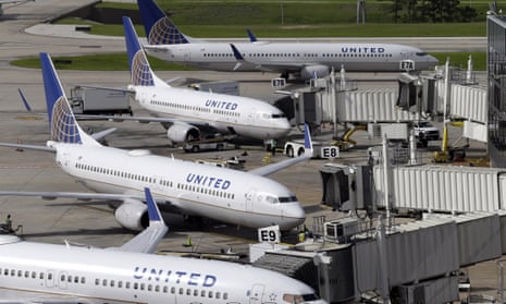 United Airlines planes at George Bush Intercontinental Airport in Houston.