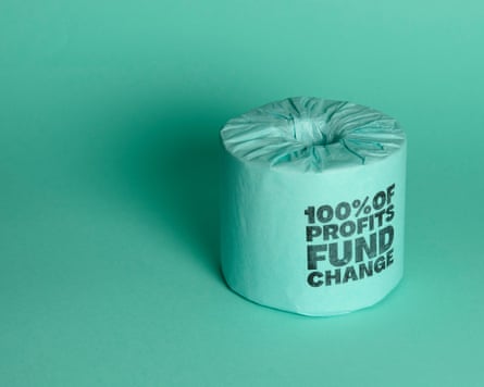 A green roll of CLEAN SHEET toilet paper on a green background