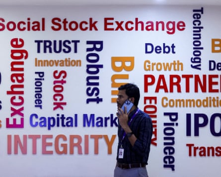A man at a stock exchange.