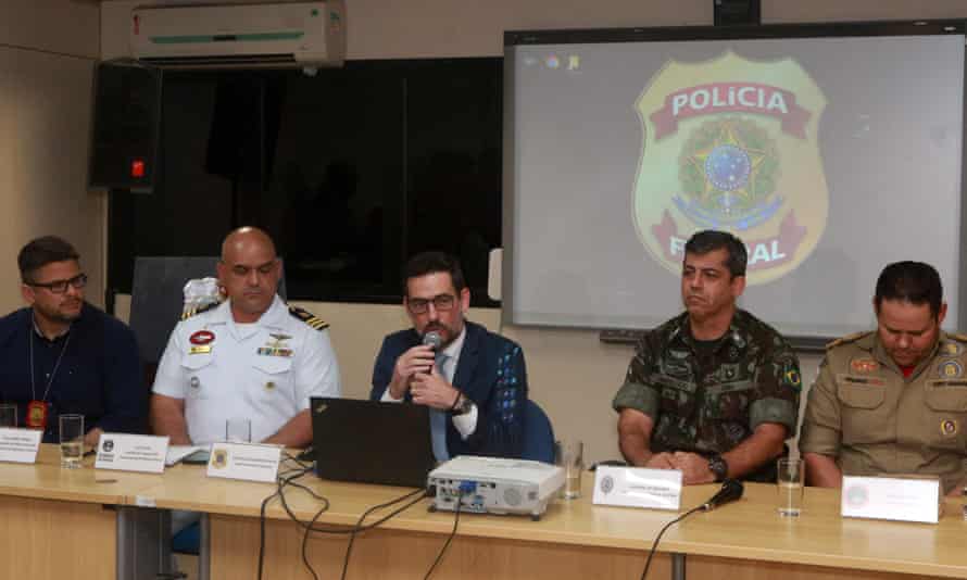 Superintendent Eduardo Alexandre Fontes speaking during a press conference in Manaus, Amazonas state.
