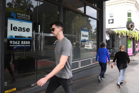 Vacant shops on the boutique shopping strip of Oxford Street in Sydney