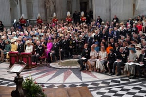 The scene in St Paul’s Cathedral for the national service of thanksgiving