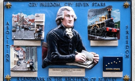 A plaque on the wall of the Seven Stars pub commemorates abolitionist Thomas Clarkson