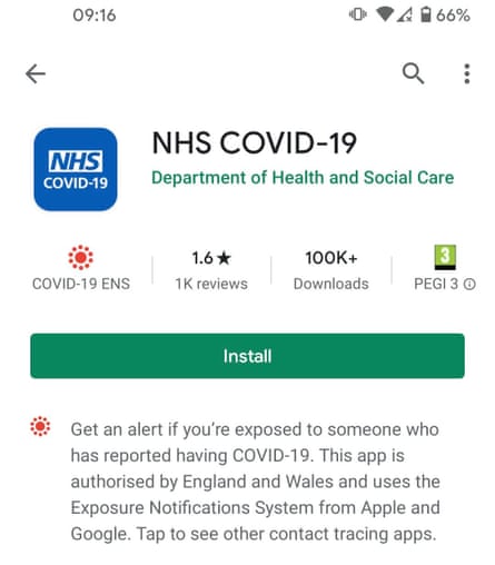 This is the official NHS Covid-19 contact-tracing app for England and Wales in the Google Play store.
