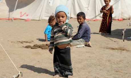 Children at a refugee camp in Hodeidah province, Yemen. 